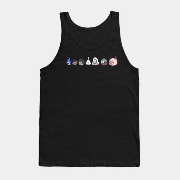 Regular Show Headshots Main Cast Tank Top by surfinggiraffecomics